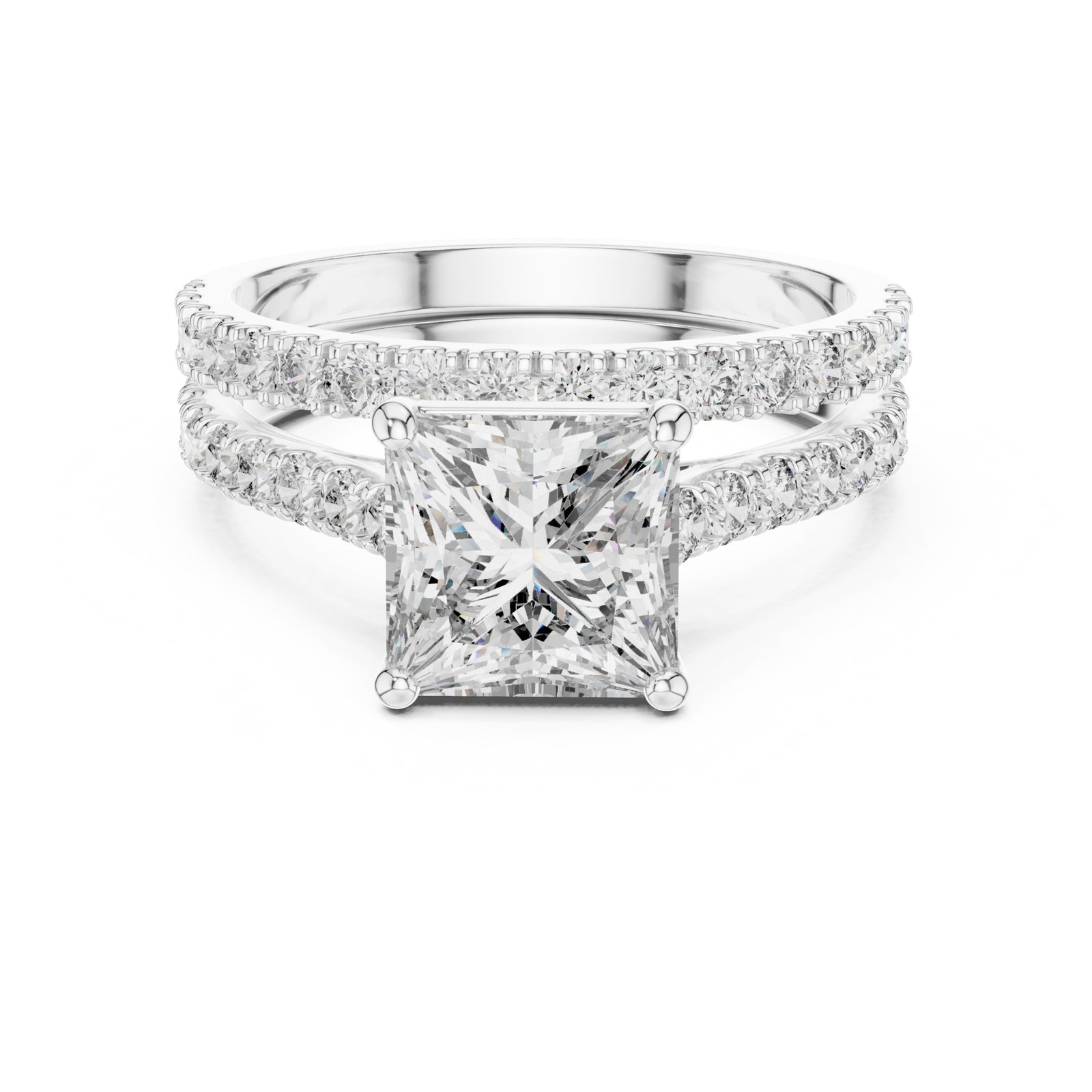 Radiant Solitaire Ring with Fit 001