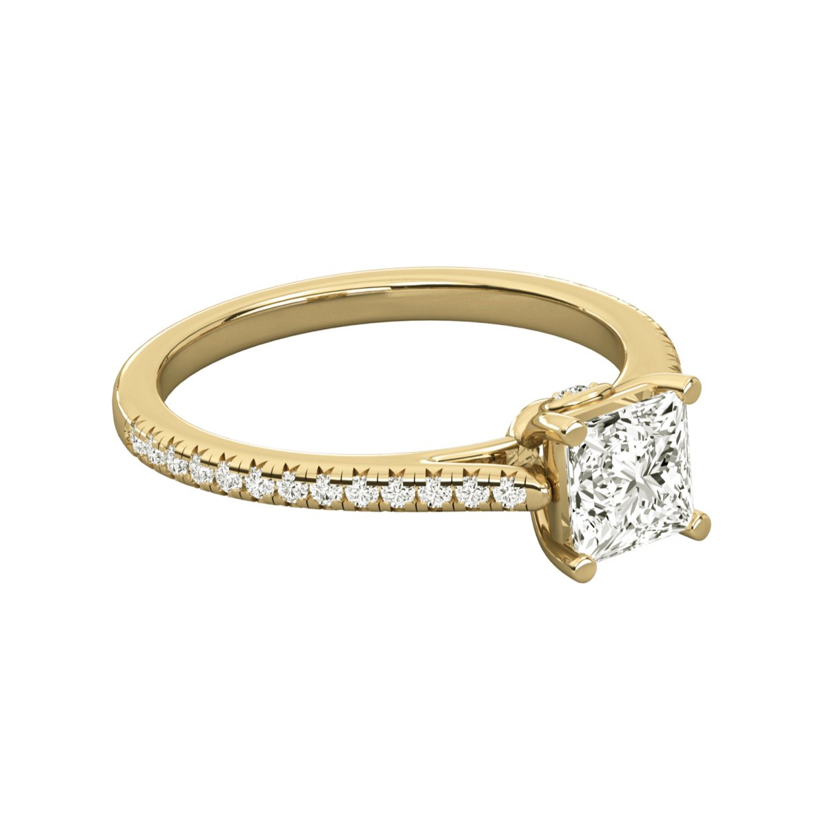 Radiant Halo Solitaire Ring 019 - Image 7