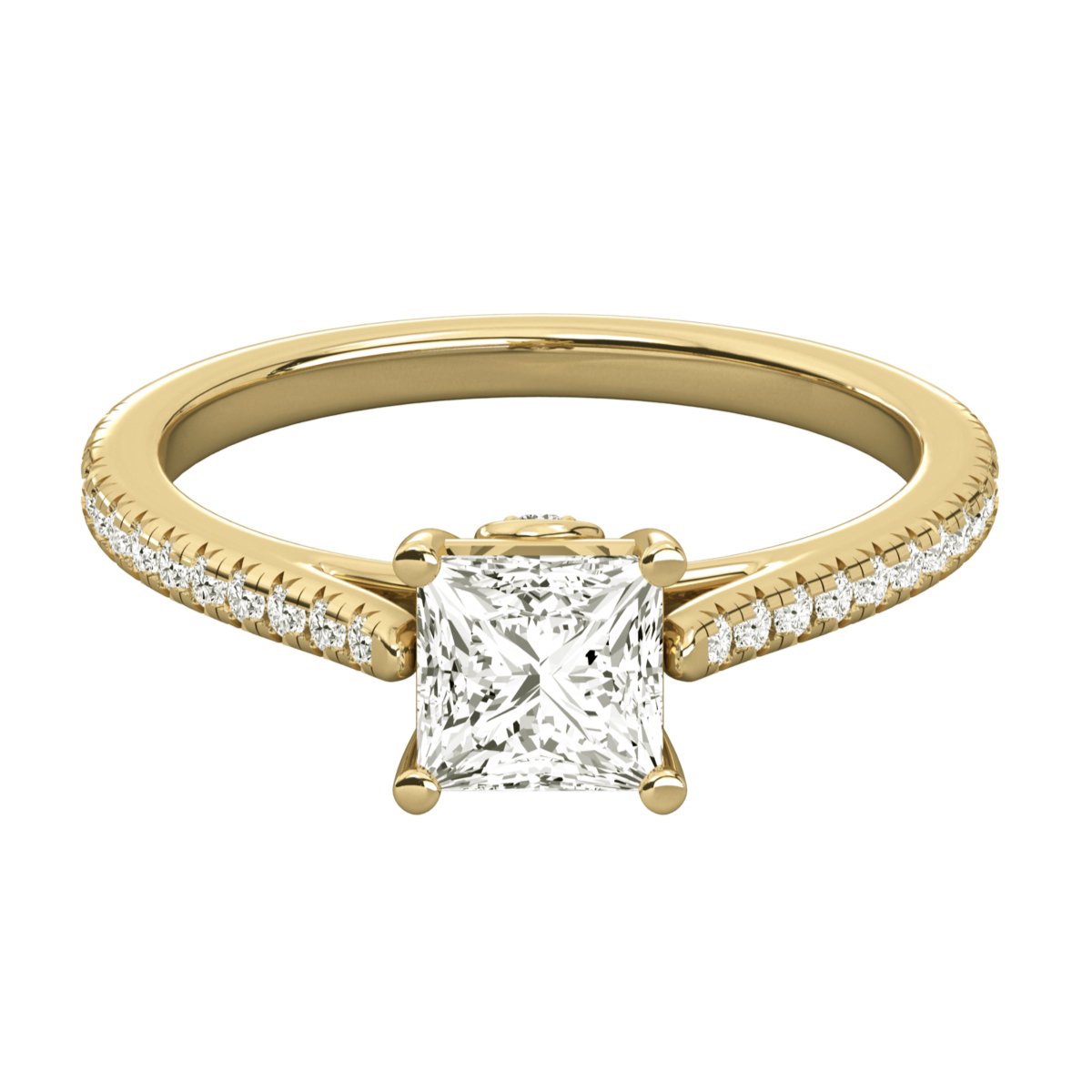 Radiant Halo Solitaire Ring 019 - Image 10