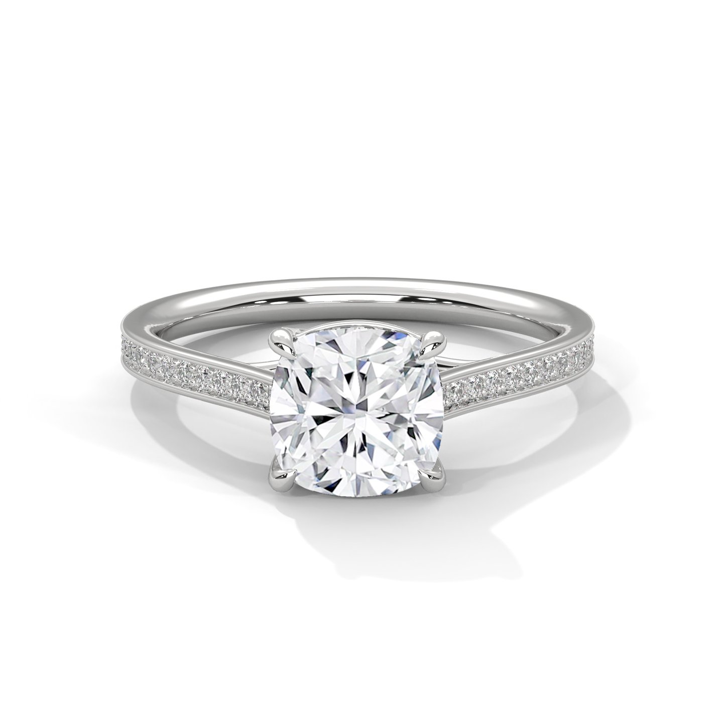 Cushion Solitaire Ring 017