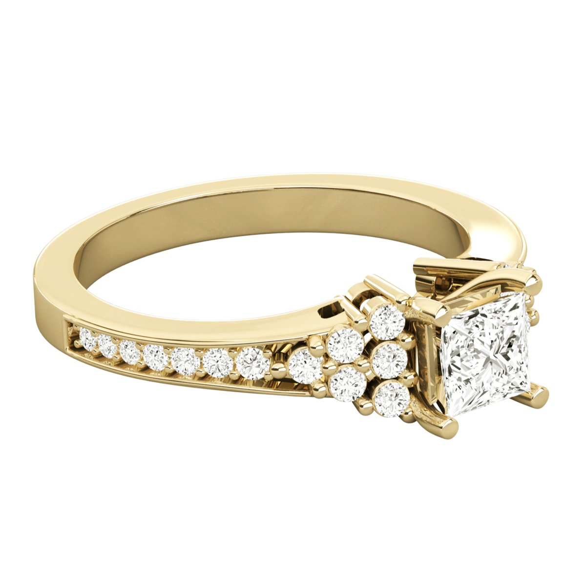 Radiant Halo Solitaire Ring 020 - Image 10