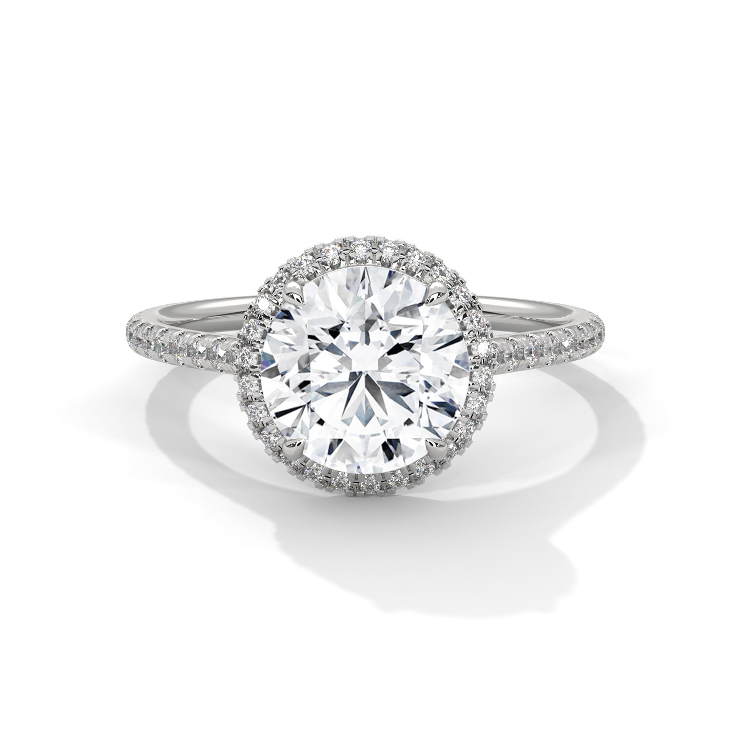 Oval Halo Solitaire Ring 025