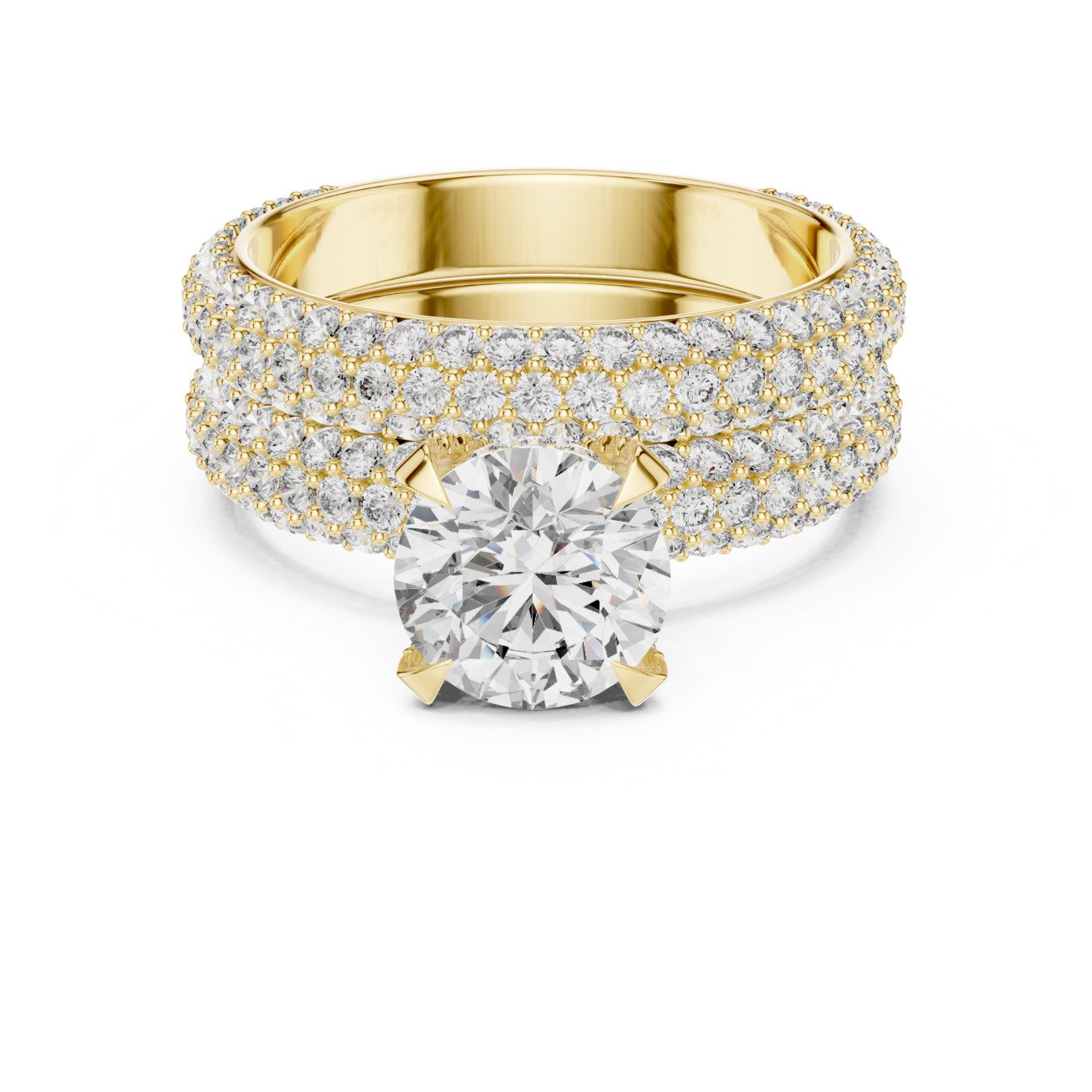 Round Halo Solitaire Ring with Fit 004 - Image 13